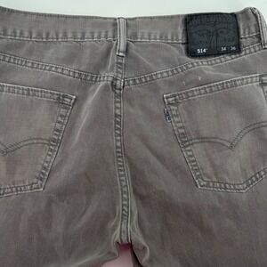 Levi Strauss 514 Mens Timeless Gray Casual Straight Fit Jeans Size 34x36